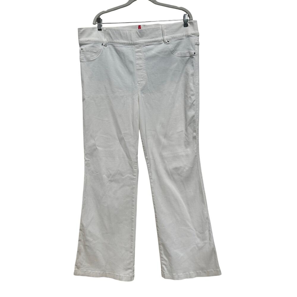 SPANX White Denim Women's 3X High Rise Flare 34" Inseam